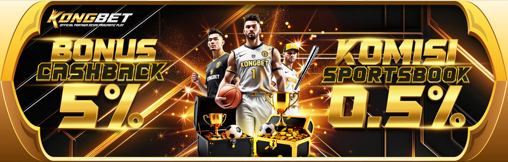 BONUS CASHBACK 5% + KOMISI 0.5% SPORT