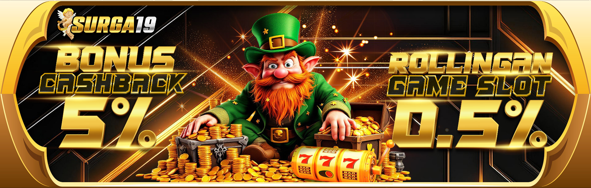 BONUS CASHBACK 5% + KOMISI 0.5% SLOT
